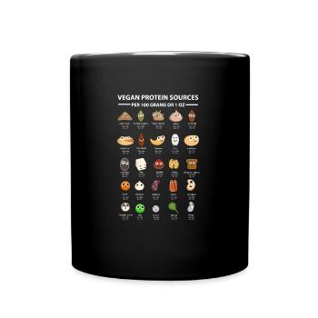 Vegetarier Veganer Protein Süß Tierfreund Geschenk - Tasse einfarbig - Schwarz - Vorne
