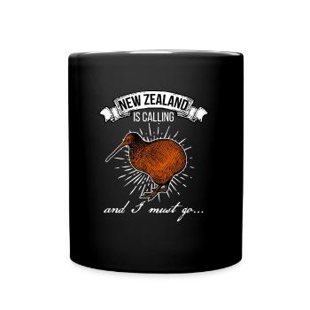neuseeland - Tasse einfarbig - Schwarz - Vorne
