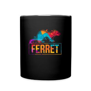 frettchen - Tasse einfarbig - Schwarz - Vorne