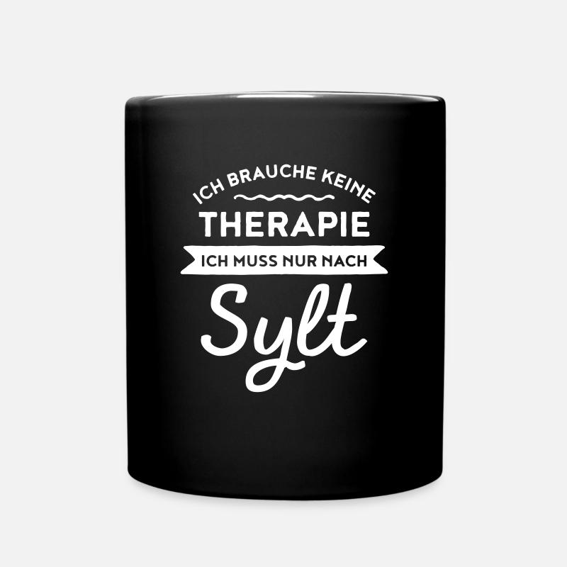 Therapie - Sylt - Tasse einfarbig - Schwarz