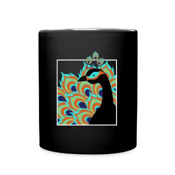 pfau - Tasse einfarbig - Schwarz - Vorne