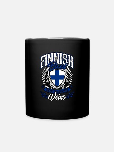 finnland - Tasse einfarbig - Schwarz