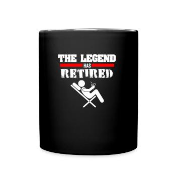 La légende a pris sa retraite - retraité, retraité, retraite - Mug uni - noir - Devant