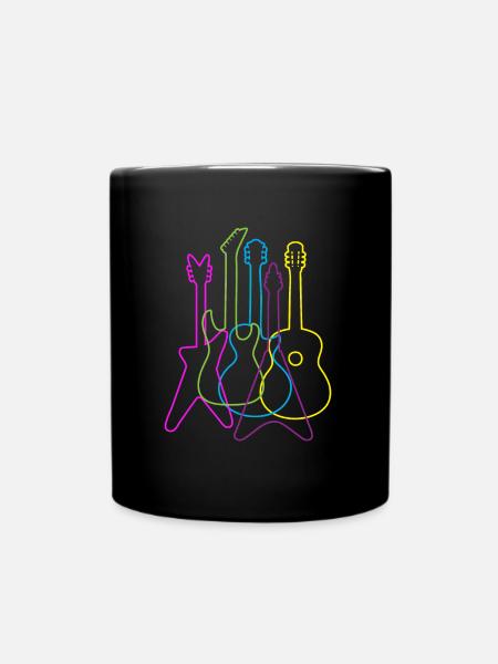 guitar - Full Colour Mug - black