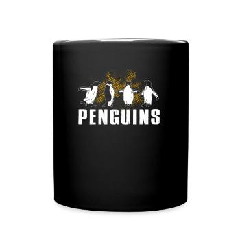 Pinguine Pinguin - Tasse einfarbig - Schwarz - Vorne
