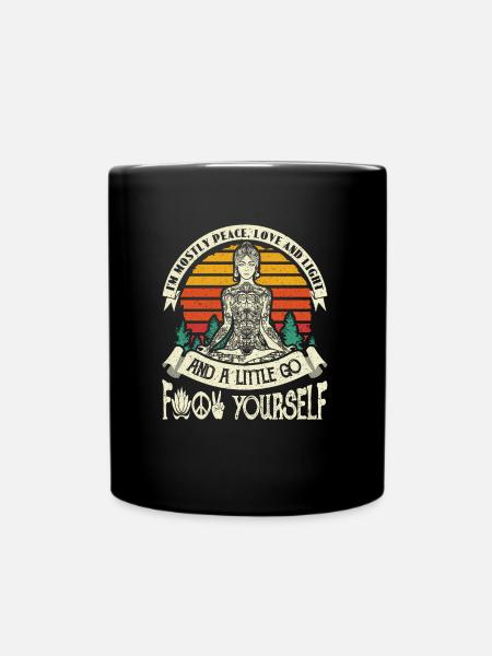 Je suis surtout Peace Love Light - Yoga Méditation - Mug uni - noir