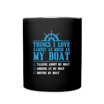 Sailing sailboat boat sailor skipper gift - Full Colour Mug - black - Front