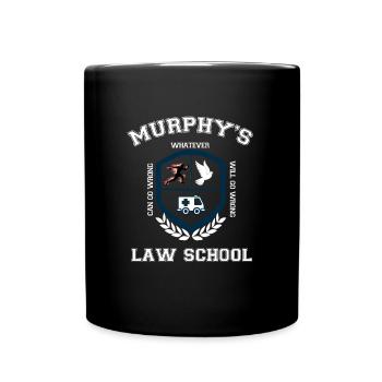 Murphys Gesetz Fehler Experiment Unfall Geschenke - Tasse einfarbig - Schwarz - Vorne