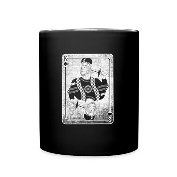 Costume d'Halloween Card Roi du Roi Poker Card drôle - Mug uni - noir - Devant