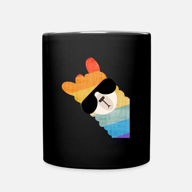 Funny Lama Alpaka Alpaca Sunglasses - Tasse einfarbig - Schwarz