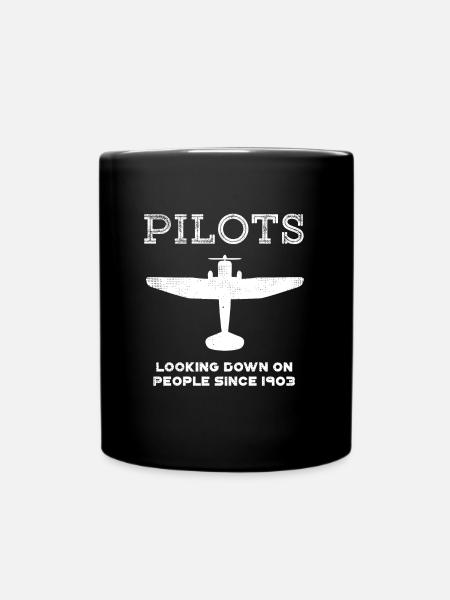 pilot - Tasse einfarbig - Schwarz