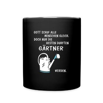 Gärtner - Tasse einfarbig - Schwarz - Vorne