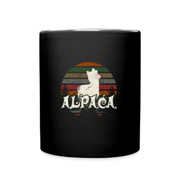 Alpaga bébé alpaga enfant - Mug uni - noir - Devant