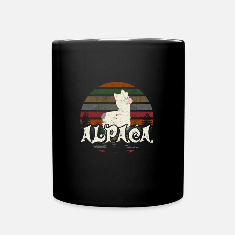 Alpaga bébé alpaga enfant - Mug uni - noir