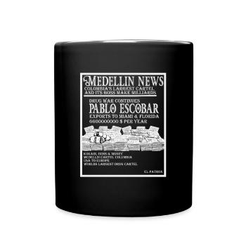 Pablo Escobar - Medellin Kartell - Tasse einfarbig - Schwarz - Vorne