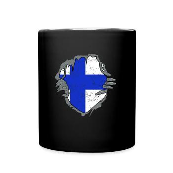 Finlande - Mug uni - noir - Devant