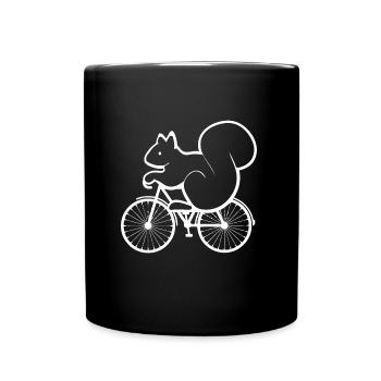 Vélo conduite écureuil de vélo de montagne - Mug uni - noir - Devant