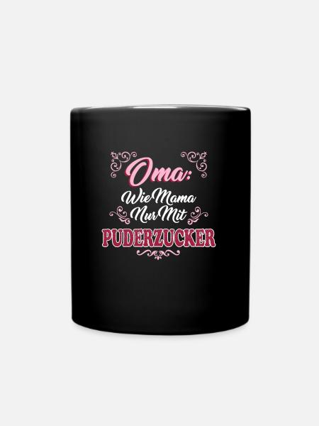 oma - Tasse einfarbig - Schwarz
