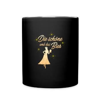 Beauty and beer - Full Colour Mug - black - Front