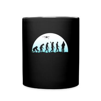 Drone pilote quadrocopter télécommandé - Mug uni - noir - Devant
