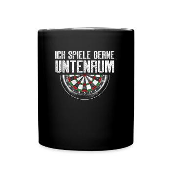 Fléchettes fléchettes a osé le jeu de fléchettes en disant cadeau - Mug uni - noir - Devant