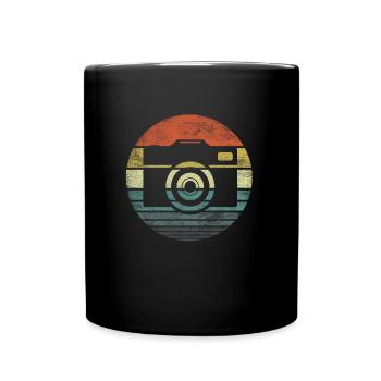 Retro Vintage Photography Camera Design - Full Colour Mug - black - Front
