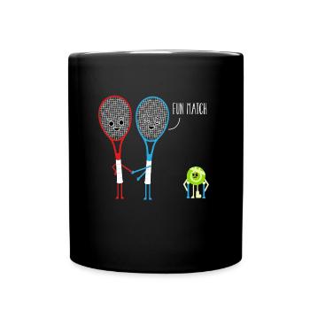 Tennis Tennisspieler Tennisverein Geschenkidee - Tasse einfarbig - Schwarz - Vorne