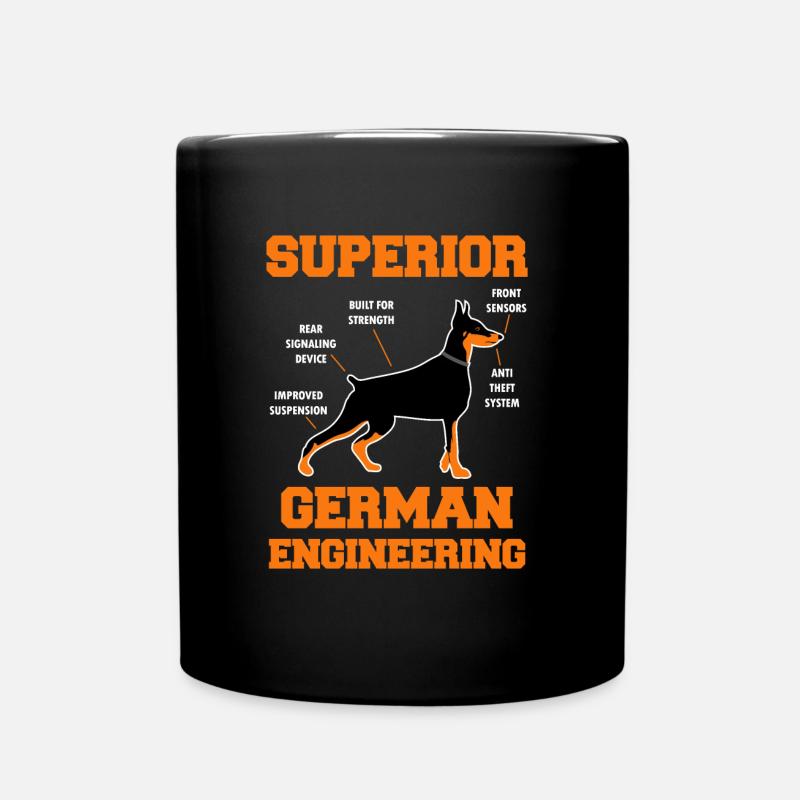 dobermann - Tasse einfarbig - Schwarz