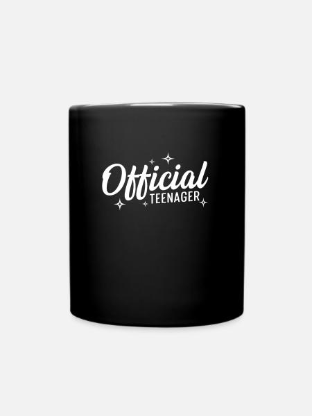 Official teen 13 year old birthday gift - Full Colour Mug - black
