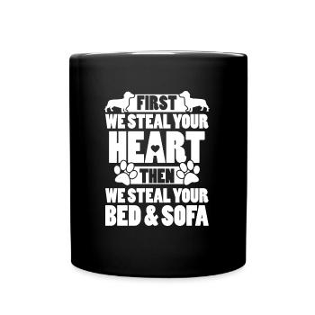 dachshund - Full Colour Mug - black - Front