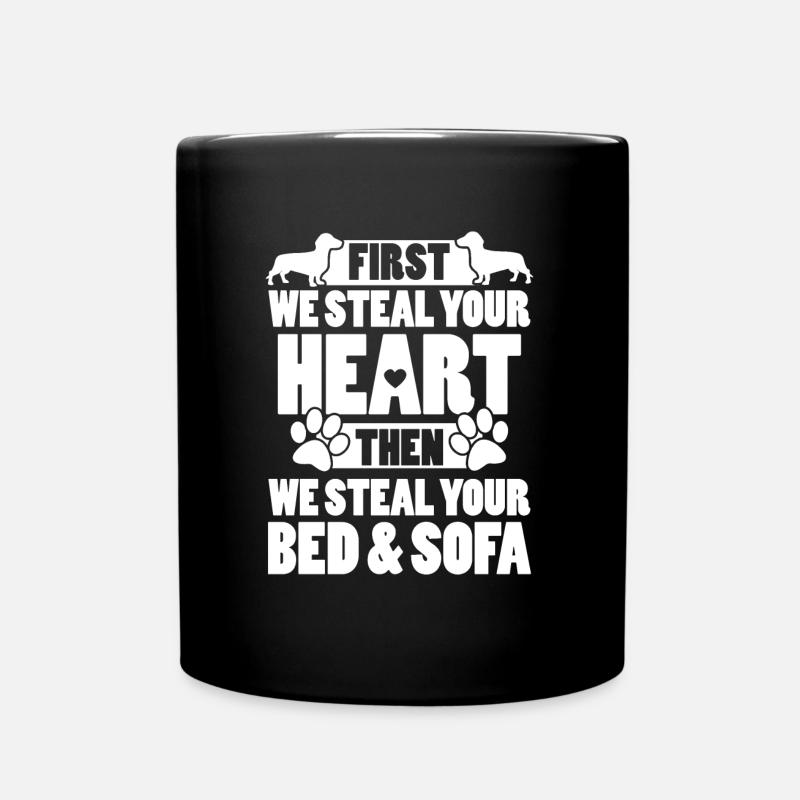 dachshund - Full Colour Mug - black