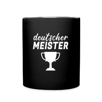 Deutscher Meister - Tasse einfarbig - Schwarz - Vorne