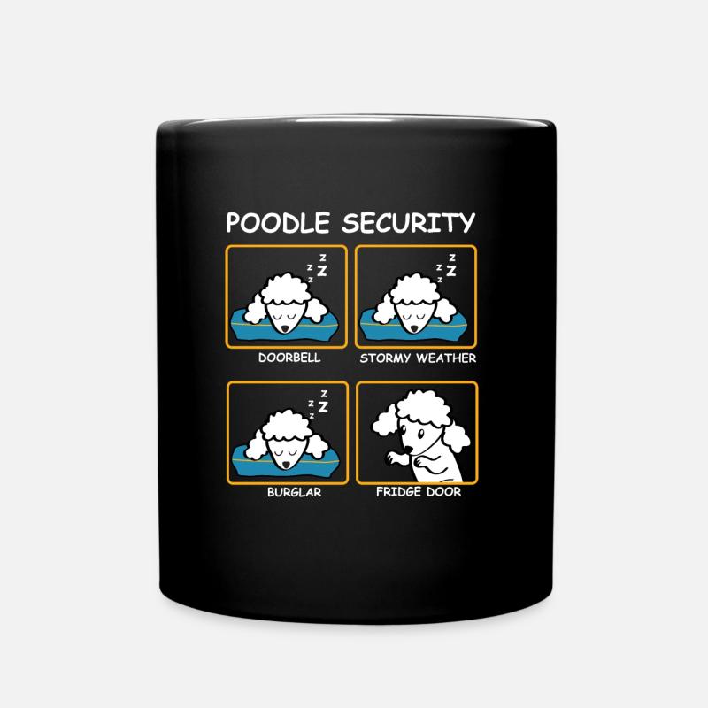 Pudel - Tasse einfarbig - Schwarz
