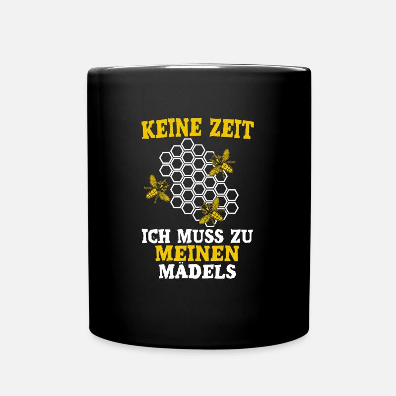 Keine Zeit ich muss zu meinen Mädels - Tasse einfarbig - Schwarz