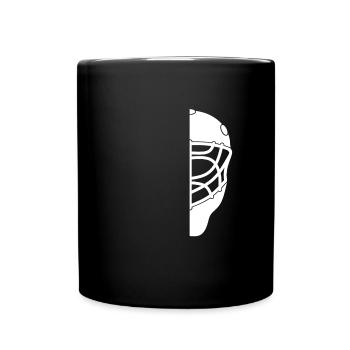 Hockey mask for player and goalkeeper - Full Colour Mug - black - Front