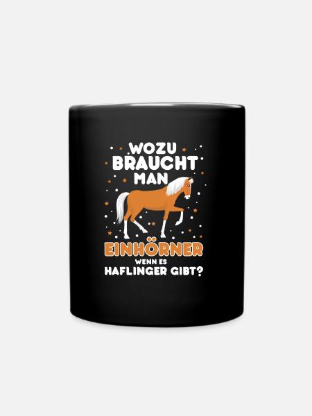 Haflinger - Tasse einfarbig - Schwarz