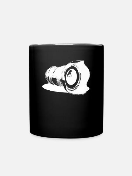 Objektiv Kamera - Tasse einfarbig - Schwarz