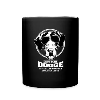 deutsche dogge - Tasse einfarbig - Schwarz - Vorne