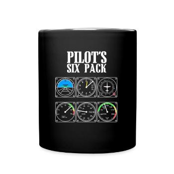 pilot - Tasse einfarbig - Schwarz - Vorne