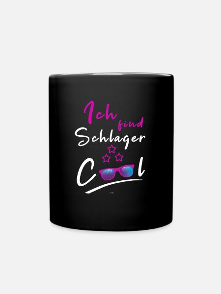 SCHLAGER PARTY HITS 2019 KOSTÜM OUTFIT GESCHENK - Tasse einfarbig - Schwarz