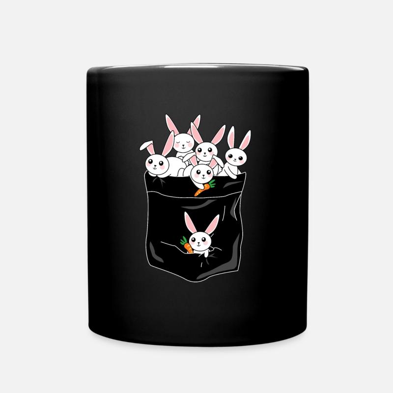 Kaninchen Hase Haustier Karnickel Geschenk - Tasse einfarbig - Schwarz