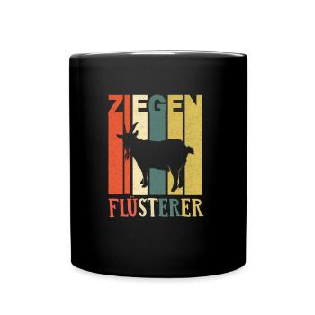 Ziegen Flüsterer - Tasse einfarbig - Schwarz - Vorne
