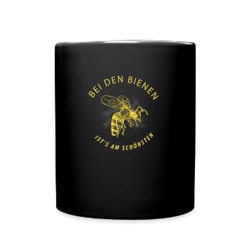 The bees are the most beautiful - Full Colour Mug - black - Front