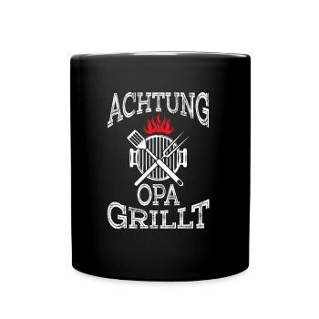 Opa - Tasse einfarbig - Schwarz - Vorne