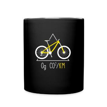 Fahrradfahrer Bike - Tasse einfarbig - Schwarz - Vorne