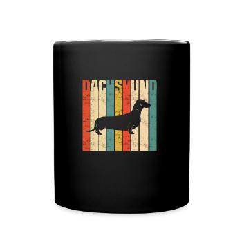 Teckel Vintage - Mug uni - noir - Devant