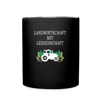 Landwirtschaft mit Leidenschaft - Tasse einfarbig - Schwarz - Vorne