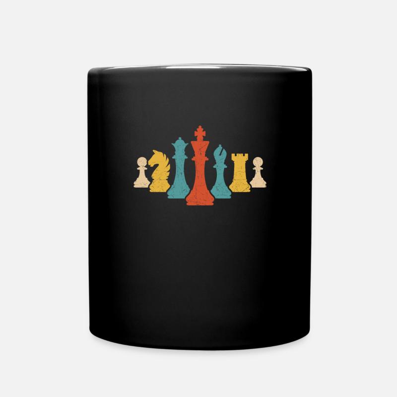 Vintage Schach - Tasse einfarbig - Schwarz