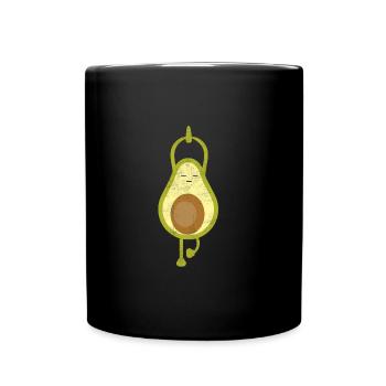 Yoga avocado - Full Colour Mug - black - Front