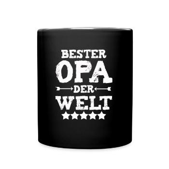 Beste Opa Der Welt - Tasse einfarbig - Schwarz - Vorne